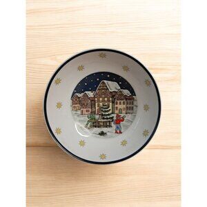Vintage 1970's German Kaiser Porcelain Bowl Winter Scene Motiv 12